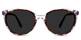 Torres black tinted Standard sunglasses in ruddy oak variant - with clear outer border and pattern on inner side