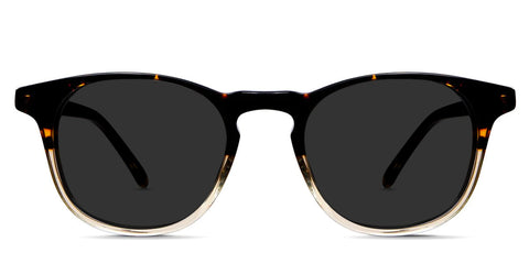 Turner black tinted Standard Solid glasses in dark bisque variant - it's acetate frame in clear yellow colour
