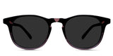 Turner black tinted Standard Solid eyeglasses in sidalcea variant - it has medium viewing area