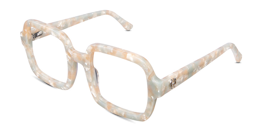 Udo frame in opaline variant with champagne color - tortoise style square frame