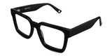 Umer eyeglasses in midnight variant - it's a square viewing area with U shape nose bridge