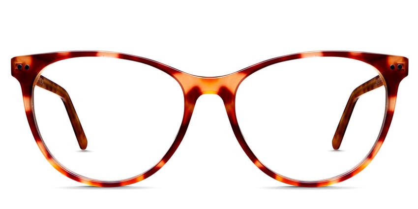 Cortez frame in rumba variant - it has oval shape frame in acetate material - medium frame size 53-16-140 Bold