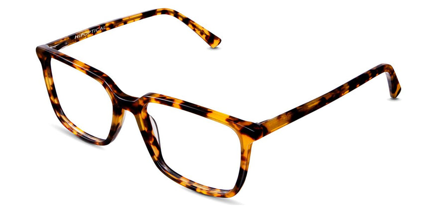 Morrison Jr glasses in pan for gold variant - a tortoise frame with brown and golden brown color.