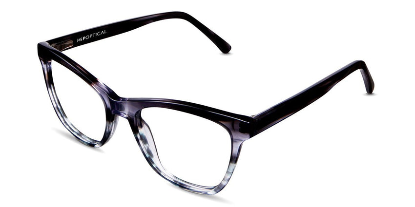 Ramires eyeglasses in english violet variant - it has black temple arms with written hip Optical on right arm