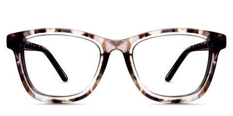 Sandoval frame in marshmallow variant - rectangular frame in brown and clear colour - frame size 49-19-140 Bold