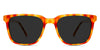 Wagner black tinted Standard Solid square sunglasses in sparkling sun variant with thin temple arms