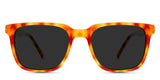Wagner black tinted Standard Solid square sunglasses in sparkling sun variant with thin temple arms