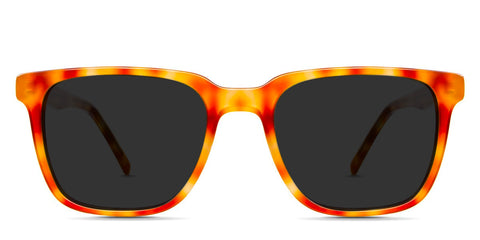 Wagner black tinted Standard Solid square sunglasses in sparkling sun variant with thin temple arms