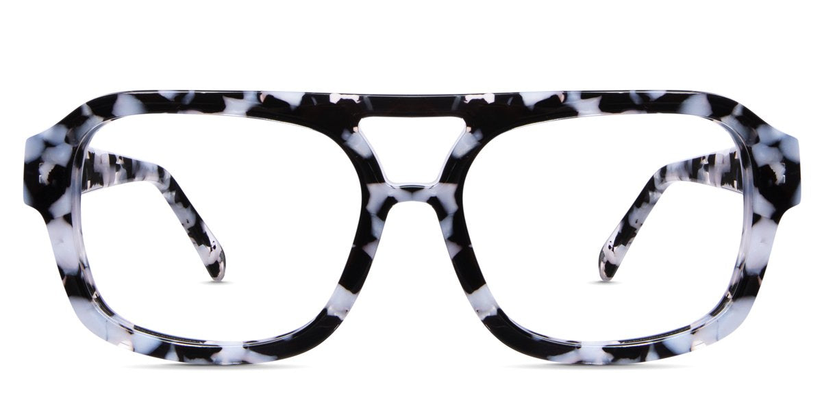 Zaro prescription glasses in prudence variant in tortoiseshell style in white and black colour
