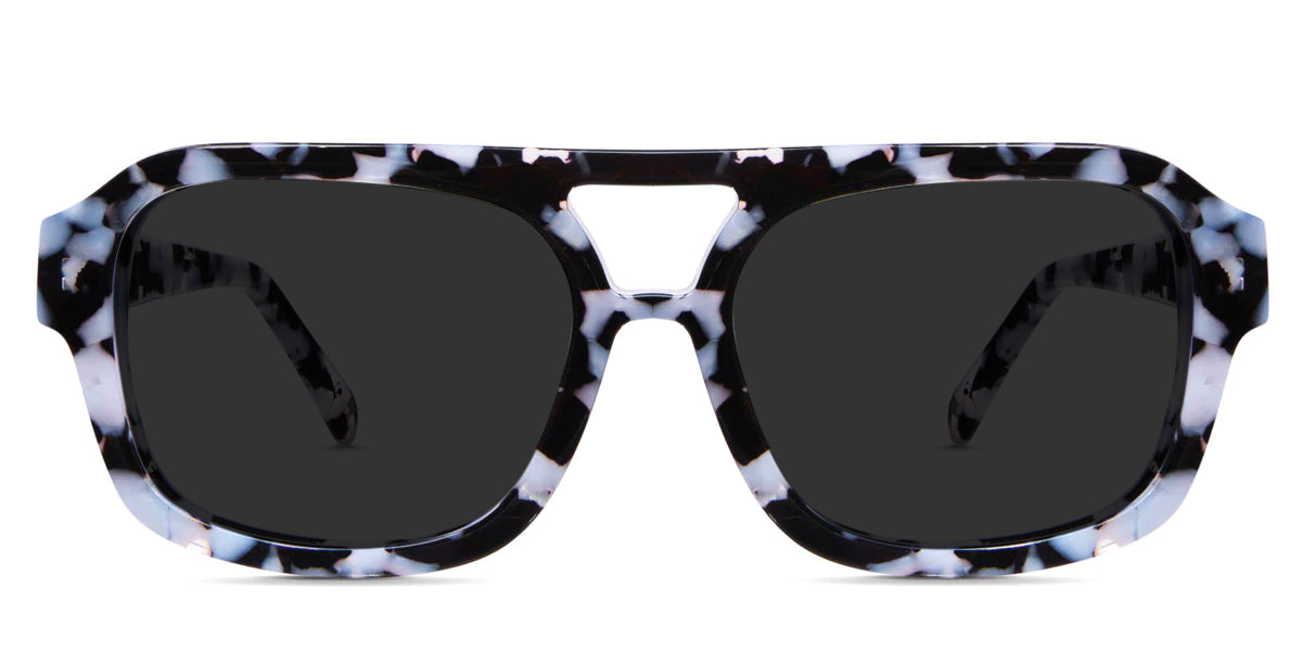 Zaro black tinted Standard Solid glasses in serenata variant - it's medium size frame in tortoiseshell style