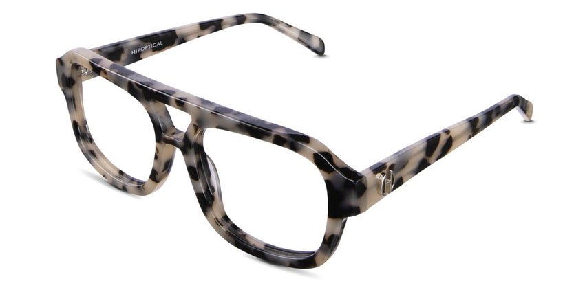 Zaro eyeglasses in serenata variant in tortoiseshell style with curvy rectangle viewing area