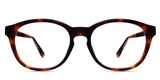 Zenda frame in hickory variant - it's oval frame in tortoise style pattern - medium size frame with acetate material