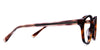 Zenda eyeglasses in hickory variant with orange and brown colour - tortoise style with low nose bridge and in built nose pads