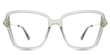 Zina acetate frame in the olive variant - it's a wide frame with a combination of square and cat eye style best seller