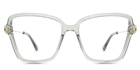Zina acetate frame in the olive variant - it's a wide frame with a combination of square and cat eye style best seller