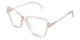Zina prescription glasses in the poinciana variant - it's a transparent frame with pink color.