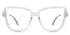 Zina eyewear in poinciana variant - It's a large cat eye frame with a thin rim. best seller