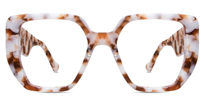 Ara glasses in praline variant comes in beige, coffee and whites cream shades of color. It has tortoise style pattern