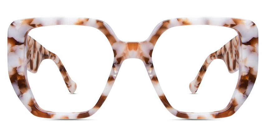 Ara glasses in praline variant comes in beige, coffee and whites cream shades of color. It has tortoise style pattern Bold