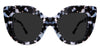 Belga black tinted Standard Solid stylish glasses in hollywood variant - it's cat eye frame