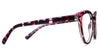 Bristow eyeglasses in carnation variant - it has black and pink shades of colours on temple arms - it has inbuilt nose pads with high nose bridge