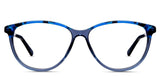 Brooks two toned frame in lake tahoe variant - made with acetate material in gray, blue and black colour - frame size 54-14-140 Bold