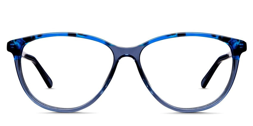 Brooks two toned frame in lake tahoe variant - made with acetate material in gray, blue and black colour - frame size 54-14-140
