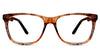 Harris frame in mahogany variant - made with acetate material in brown and orange colour - it's rectangle frame with wide viewing area Bold