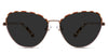 Morris black tinted Standard Solid cat eye sunglasses in bengal variant with adjustable nose pads