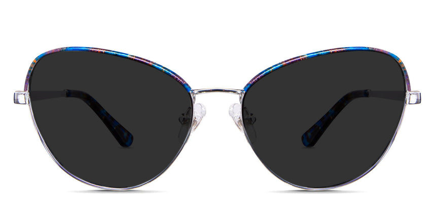 Morris black tinted Standard Solid glasses in sequin variant made with acetate material
