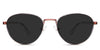 Murphy black tinted Standard Solid glasses in azalea variant - it has adjustable nose pads