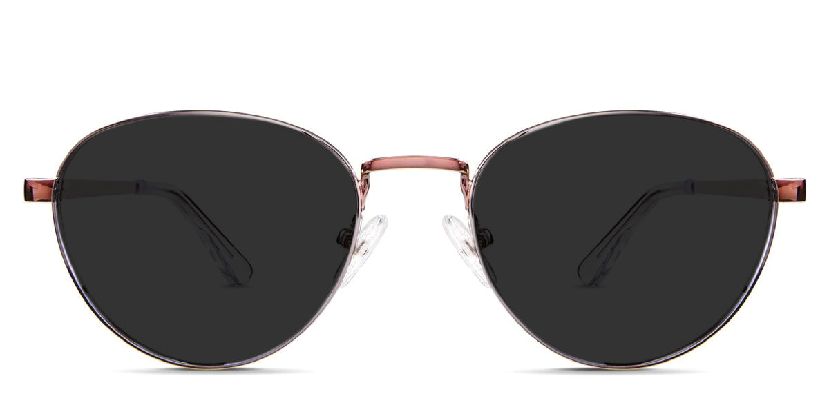 Murphy black tinted Standard Solid glasses in azalea variant - it has adjustable nose pads