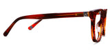 Shimer Jr eyeglasses in habanero variant - it has thin arms and high nose bridge with inbuilt nose pads - frame size 48-17-135