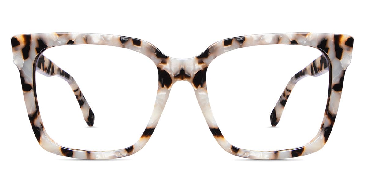 Tanu glasses in sultry variant in tortoiseshell pattern - thin square frame fits to oval face shape best seller