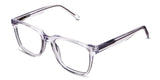 Wagner Jr eyeglasses in cloudsea variant - have a company name on the right temple arm and with thin temple tips