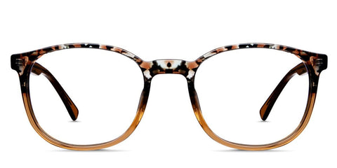 Watson two toned frame in palatial sky variant - made with acetate material in beige, black and white colour - it's oval shape frame Bold