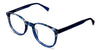 Watson frame in san francisco variant - it's medium acetate frame in black, blue and white colours - it has thin arms hip Optical written on right arm