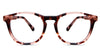 Wiegert Jr acetate frame in hint of clouds variant - it's a round frame with tortoise color