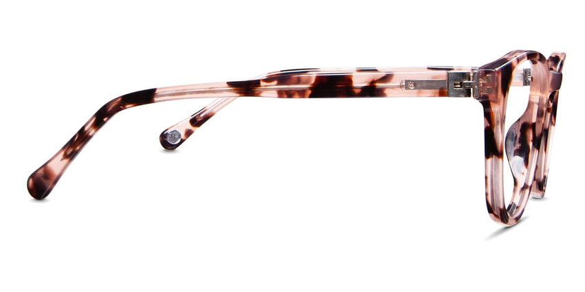 Wiegert Jr glasses in the hint of clouds variant - it has a color pink, rose and brown with frame size 46-17-135
