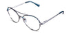 Wilson eyeglasses in netsuke variant - wired frame with thin two toned border and low nose bridge